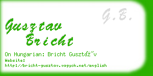 gusztav bricht business card